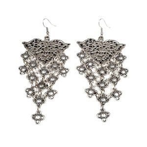 Boho Vintage Handmade Women's 925 Silver Plated Dangle Earrings AL3217